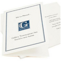 Spot Color Standard Vellum Card Announcements - 4 Baronial White Panel